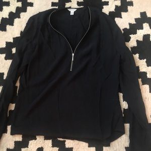 High Neck Zip Up Top